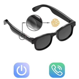 Smart Glasses Audio Sunglasses Dual Magnetic Charging Polarized Lens Sports Outdoor Open Ear Hands Free Calling