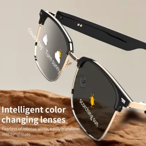Smart Glasses Gadget Communication Music Listening Magnetic Changing Color Changing Lenses BT Wireless Ai Smart Glasses