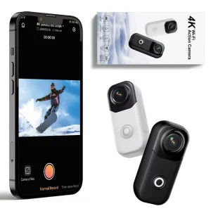 Smart HD 4K WiFi Thumb Action Camera with EIS Magnetic Mount 10m Waterproof & 156 Wide Angle for Outdoor Sports Recording