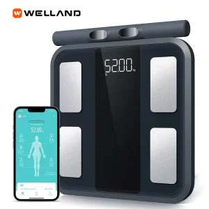 Smart Health 8 Electrode Body Fat Scale ABS Personal Home Weight Scale with Data Recording and Tracking Features