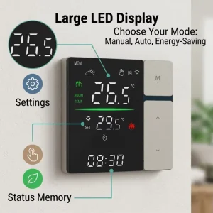 Smart Heating Thermostat WiFi APP Remote Control 3 Cycle Modes Energy Saving Anti Freeze Protection OEM
