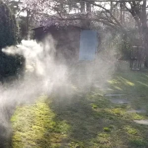 Smart High Pressure Water Mist System WiFi Timer Stainless Nozzles Zero Drip Cooling for Outdoor Villa Garden Patio