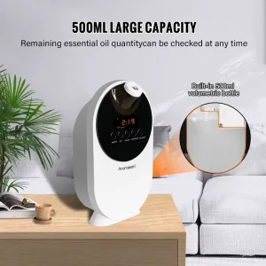 Smart Home 500ml Electric Essential Oil Diffuser Waterless Nebulizing Aroma Diffuser for Hotel Household Car Use