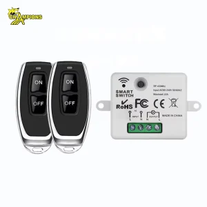 Smart Home AC 110V 220V Wireless Remote Control Switches Automatic Plastic Wall Remote Transmitter with Fixed Code Receiver
