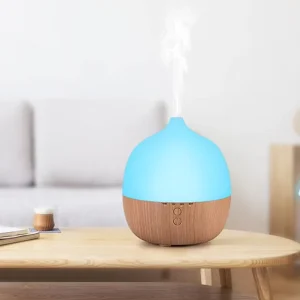 Smart Home Appliance 7 Color Led Light Air Humidifier Ultrasonic Aroma Diffuser Wood Grain Essential Oil Diffuser
