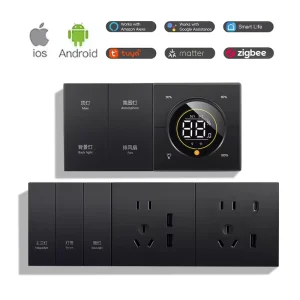 Smart Home Automation Module Timer and Energy Monitoring Easy DIY Installation for House Office Use Zigbee Smart Switch Modules