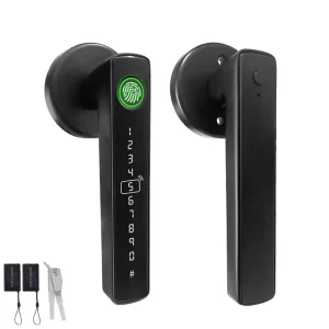 Smart Home Device Electric Security System Fingerprint Digital Unlock Tuya App Control NFC Card Data Storage Handle Smart Lock