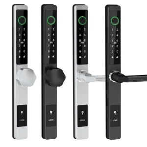 Smart Home Digital Blue-Tooth Ttlock Fingerprint Passcode Aluminum Sliding Smart Door Lock for Hotel Apartment