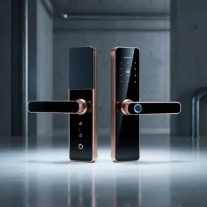 Smart Home Digital Lock Tuya Wi Fi Access Intelligent Fingerprint Card Key Code Smart Door Lock for Wood Steel Office Apartment