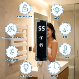 Smart Home Digital Panel Thermostat Controller for Towel Warmer Private Label Temperature Controller