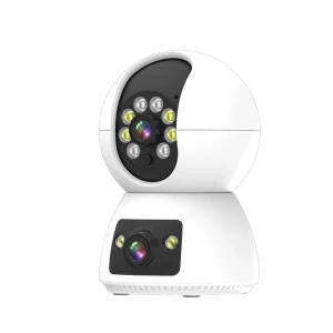 Smart Home Double Lens New Vision Pan/Tilt/Zoom Indoor Mini IP Camera