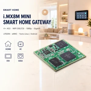 Smart Home Gateway 4 Core A53 MIPI DSI CSI 1080p LPDDR4 EMMC Gigabit Yocto Linux Android N.XP I.MX8M Mini System on Module