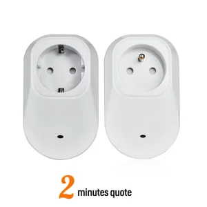 Smart Home Iot Products Plastic Enclosures for EU/FR Standard Smart Wifi Socket Plug 2pin Socket Power Socket with Usb Port