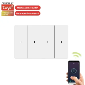 Smart Home Kits Interruptor de luz WIFI Inteligente 4 Button Light Switch Mexico Push Keypress 4 Gang 2Way Lighting Control