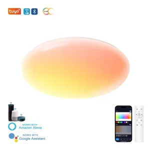 Smart Home LED Lamp 48W 5100lm WiFi BT Dimmable RGB Ceiling Light Alexa Compatible App & Remote Control
