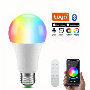 Smart Home LED Light Bulbs Graffiti Bluetooth Electric Eco-Friendly 15W Color Remote Control APP Ball Bubble Light E27 Home