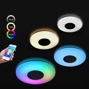 Smart Home Lighting Wifi Connect Remote Control RGB CCT Color Changing Led Ceiling Light 24w 36w Music Ceiling Lamp