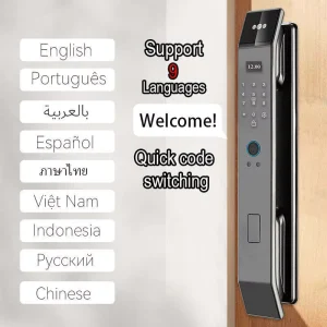 Smart Home Lock Keyless App Remote Control Alexa Security Fingerprint WiFi Camera Bar Aluminum Alloy Office Garage