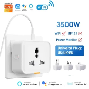 Smart Home Plug and Socket Wireless WIFI UK EU US Universal 16A Travel Adapter Conversion Socket Power Monitoring