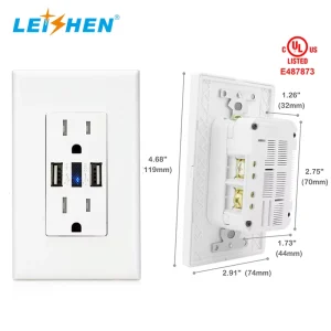 Smart Home Power Outlet Socket Receptacle Wireless Flexible Wall Socket Usb Charger Outlet TR Receptacle