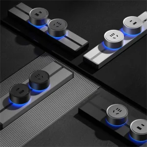 Smart Home Power Track Socket System Multifunctional Intelligent Rail Outlet Electrical Plug Socket for Kitchen Office Decor