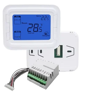 Smart Home Product White Digital Smart 24V T6865 Hotel Room Fan Coil Thermostat Hvac Systems Parts for Air Condition