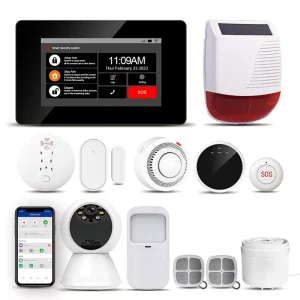 Smart Home Security Alarm System 4.5 Inch Touch Screen 4G WiFi Intruder Alarm System Real-time Alert