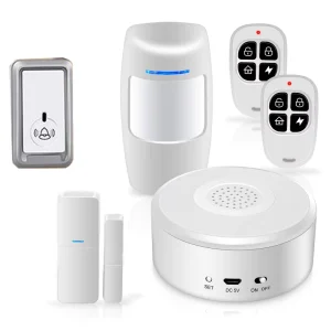 Smart Home Security Alarm System DP W2 433 MHz Wireless White Color Panic Alarm Supporting Alexa Google Home 1 Year