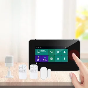Smart Home Security Alarm System Fingerprint Access Wifi GSM Touch Screen PIR Motion Sensor Tuya App for Carbon Monoxide Door