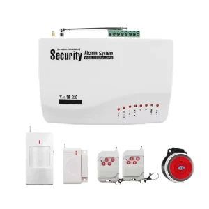 Smart Home Security Fire Alarm System WiFi GSM 4 Wired+6 Wireless Zones ABS Material Motion Sensor Adjustable Volume 1 10m