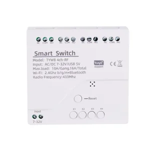 Smart Home Switch Module 4CH DC5V 7-32V AC220V 85-250V RF 433Mhz WiFi Relay Intelligent Controller for Light Tuya Alexa Google