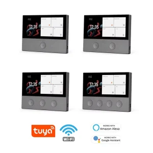 Smart Home Switch Panel With Touch Display WiFi Zigbee Protocol Custom Color Option For Wall Mount Installation