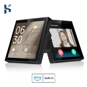 Smart Home System 4 inch Central Touch Screen Zigbee Gateway Multifunctional Panel with Built in Alexa Voice Control