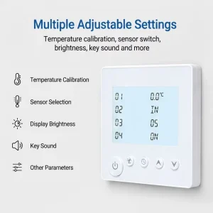 Smart Home Thermostat LCD Display Wireless Temperature Controller with APP Remote Management