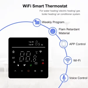Smart Home Thermostat with Weekly Programmable Thermostat for Home Apartment Water Heating Thermostat