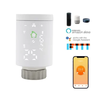 Smart Home Thermostatic Radiator Valve TUYA Zigbee Battery Alexa Voice Control Google TRV Thermostat Customize OEM ODM Logo