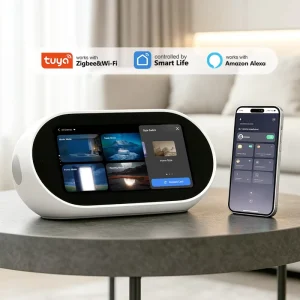 Smart Home Touch Control Panel AI Desktop Hub 5S WiFi Zigbee IR Gateway Touch Button Voice Control for Device Scene Management