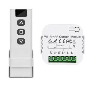 Smart Home Tuya Fingerbot Remote App Control PC Material Flip Design Hotel Use Universal Smart Curtain Controller