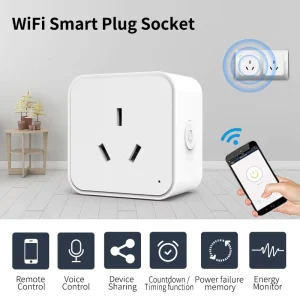 Smart Home Tuya WiFi Smart Socket 16A Tabletop Outlet Life App Voice Control for Home Apartment Office