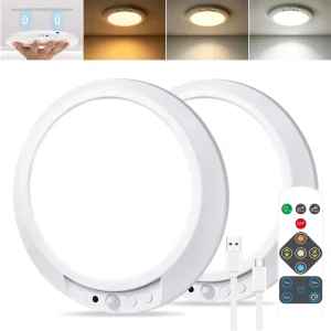 Smart Home Ultra thin Rechargeable Motion Sensor Ceiling Light Magnetic Wireless Battery Operated For Living Room Hallway Indoor
