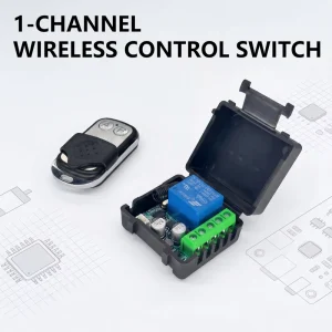 Smart Home Universal DC12V 1 Channel Wireless Controller and 433mhz Remote Control for Led Ceiling Light Fixture and Garage Door