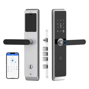 Smart Home WiFi Fingerprint Lock Tuya App Remote Control Grade C Anti Theft Deadbolt for Aluminum & Wood Doors