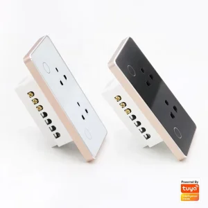 Smart Home Wifi Smart Touch Screen Switch Socket Tempered Glass Universal Wall Power Socket US Standard