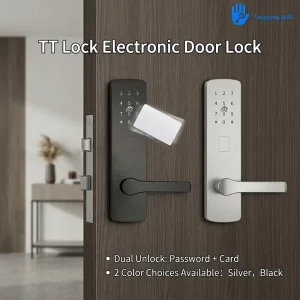 Smart Hotel Lock Electronic Lock Black Silver Color Option Security Door Lock for Home Hotel