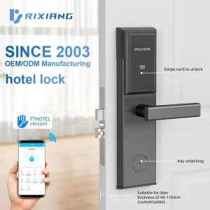 Smart Hotel Lock System RFID Stainless Steel Keyless Smart Lock for Wood Aluminum Doors Access Control