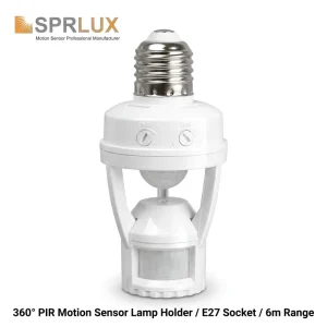Smart Human Body Sensor Lamp Holder, E27 Screw Base, Adjustable Delay & Photocontrol, for Home Corridor/Staircase