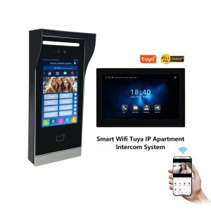 Smart IP Video Intercom System POE Switch HD Resolution Tuya App 7 inch Touch Screen Hands free Answering for Apartment