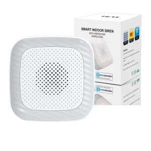 Smart Indoor Siren Alarm Loud Sound Dazzling Warning Lights Portable ABS Backup Battery Motion Sensor 50 100m Detection App