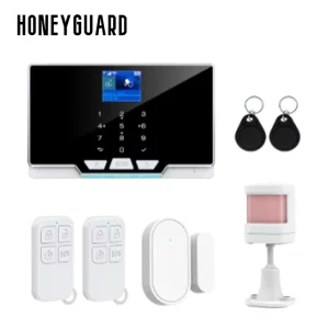 Smart Indoor Wireless Tuya Home Security Alarm System Kit with 2.4″ TFT Screen 220V Power Supply HONEYGUARD HSG009