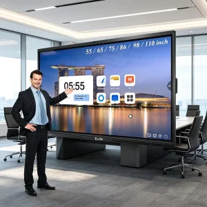 Smart Interactive Flat Panel 4K 40 Point Touch Aluminum Frame Whiteboard 65 75 86 98 Inch Office Meeting Board